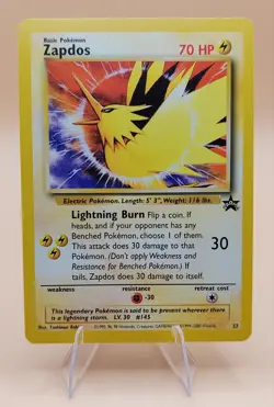 Zapdos Pokemon Black Star Promo #23 WOTC 1999-2000 Aoki Error B - Image 1
