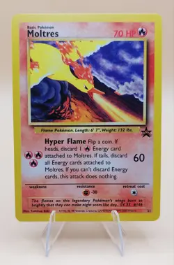 Moltres Pokemon Black Star Promo #21 WOTC 1999-2000 Aoki Error B - Image 1