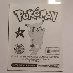 Pokemon - Alakazam - Topps Merlin Sticker - Series 1 - #219/240 - 1999 - Image 2