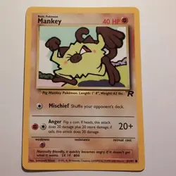 Mankey - Pokemon TCG Karte - Team Rocket - 61/82 - 2000 - English - Image 1