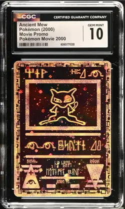 CGC 10 GEM MINT Ancient Mew Holo Holographic Pokemon 2000 WOTC Movie Promo - Image 1