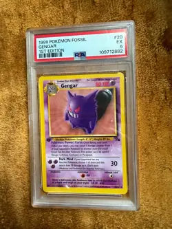 1999 Pokemon, Gengar, First Edition, Base Set, Holo, Excellent, Grade 5 - Image 1