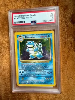 1999 Pokemon, Blastoise, Base Set, Holo, Excellent, Grade 5 - Image 1