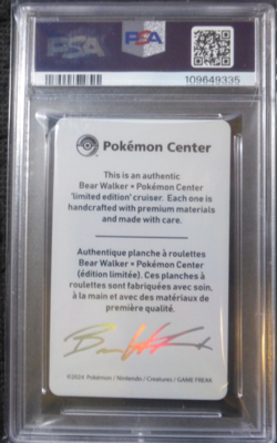 2024 POKEMON CENTER X BEAR WALKER DRAGONITE SKATECRAFT #D/310 PSA 10 GEM MINT - Image 2