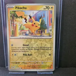 Pikachu Paldean Fates Reverse Holo Pokemon TCG 018/091 Scarlet & Violet - Image 1