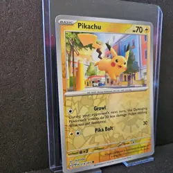 Pikachu Paldean Fates Reverse Holo Pokemon TCG 018/091 Scarlet & Violet - Image 3