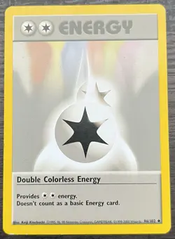 Double Colorless Energy 096/102 Pokemon TCG WOTC Base Set Rare MINT NM - Image 1