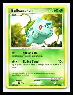 💥 2007 Pokemon Secret Wonders #77/132 Bulbasaur Non Holo - Image 1