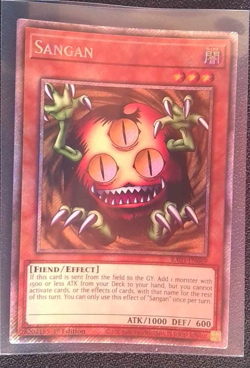 Yugioh! Sangan Platinum Secret Rare Near Mine 1st Edition RA03-EN089 - Image 1