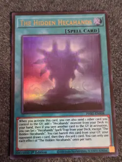 Yugioh! 1x The Hidden Hecahands PHRE-EN008 Ultra Rare 1st Ed NM - Image 1