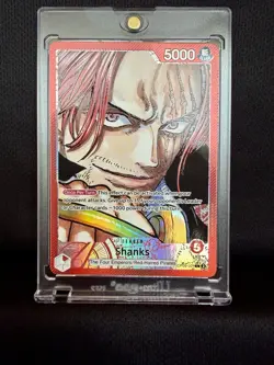 ONE PIECE TCG: Shanks OP09-001 Leader Parallel Alt Art English NM - Image 1