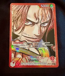 ONE PIECE TCG: Shanks OP09-001 Leader Parallel Alt Art English NM - Image 3