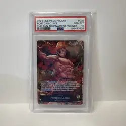 PSA 10 One Piece ST13-002 Portgas Ace 2nd Anniversary Tournament Winner Promo - Image 1