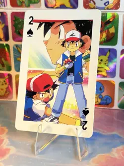 Pikachu Pokemon Vintage Playing Poker Card Charizard Nintendo - Prism Holo Back - Image 3