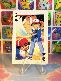 Pikachu Pokemon Vintage Playing Poker Card Charizard Nintendo - Prism Holo Back - Image 5