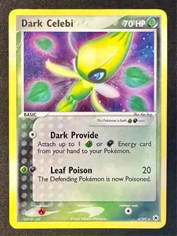 Dark Celebi 4/101 2004 EX Hidden Legends Pokemon Card Nintendo Holo Rare - Mp - Image 1