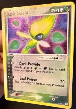 Dark Celebi 4/101 2004 EX Hidden Legends Pokemon Card Nintendo Holo Rare - Mp - Image 2