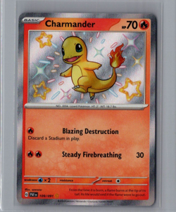 Charmander 109/091 - Pokemon TCG Paldean Fates Shiny Rare Card NM - Image 1
