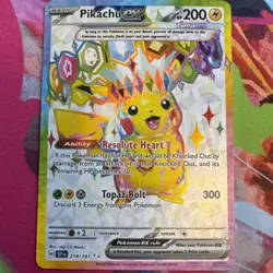 Pokemon TCG Pikachu EX Ultra Rare Holo Card 219/191 Surging Sparks - Image 2