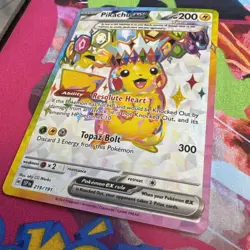 Pokemon TCG Pikachu EX Ultra Rare Holo Card 219/191 Surging Sparks - Image 4