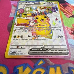 Pokemon TCG Pikachu EX Ultra Rare Holo Card 219/191 Surging Sparks - Image 5