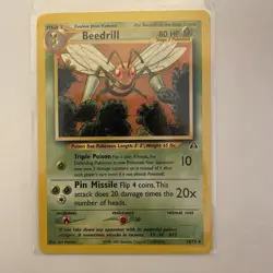 Beedrill 18/75 Rare Neo Discovery Unlimited Pokemon Card LP+ - Image 1