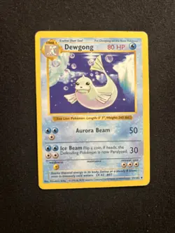 Dewgong 25/102 Base Set (Shadowless) Regular Pokemon TCG Card - Image 1
