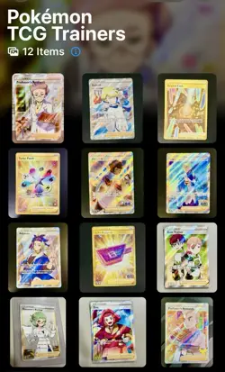 Pokemon TCG Trainer Full Art Cards- Lot Of 12 - Image 1