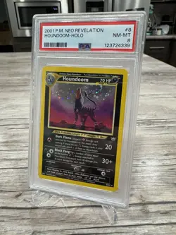 2001 Houndoom 8/64 Neo Revelation Holo Pokemon Card PSA 8 RARE TCG WOTC - Image 2