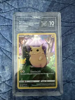 Pikachu 005/025 Celebrations 25th 2021 Pokemon Card TAG 10 Highest Graded Gem 10 - Image 1