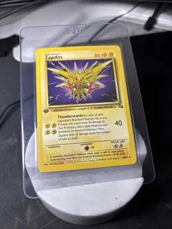 Pokemon TCG Zapdos 30/62 1st Edition Fossil Rare Non-Holo Card 1999 WOTC LP - Image 1