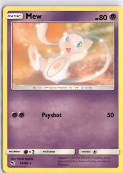 Pokemon TCG Mew 32/68 Hidden Fates Non Holo Rare Card Trading Card - Image 3