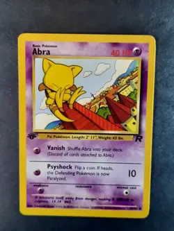 Abra 49/82 Vintage Pokemon Card 1999-2000 Team Rocket 1st Edition - NM - Image 1