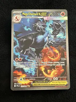 Pokemon Mega Charizard X EX 125/094 Full Art Holo Phantasmal Flames Rare Card - Image 1