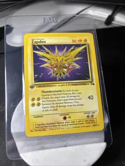 Pokemon TCG Zapdos 30/62 1st Edition Fossil Rare Non-Holo Card 1999 WOTC LP - Image 1