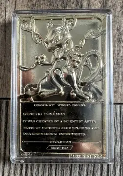 1999 Pokemon Mewtwo 23k Gold Plated Trading Card Nintendo - Burger King 🌟 MINT! - Image 4