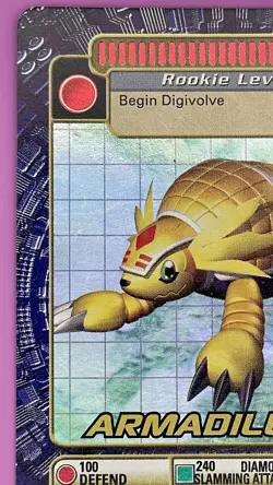 Digimon Digi Battle Series 3 Armadillomon Card BO-112 S Holo Foil Bandai 2000 - Image 4