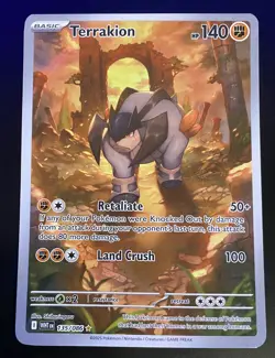 Terrakion 135/086 English white flare Illustration Rare Pokemon Card Tcg - Image 1