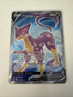 Liepard V - 180/198 - Pokemon Chilling Reign Sword & Shield Full Art Card NM - Image 1