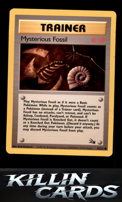 Mysterious Fossil 62/62 Common Fossil Pokemon Card LP - Image 1
