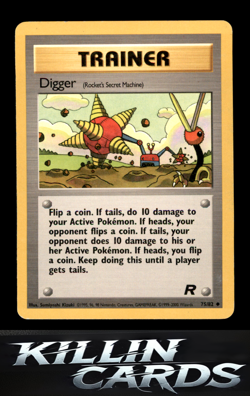 Digger (Rocket's Secret Machine) 75/82 Uncommon Team Rocket Pokemon Card MP - Image 1