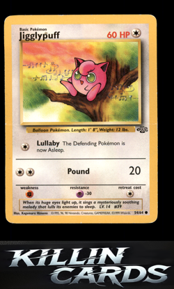 Jigglypuff 54/64 Pokemon Common Jungle Card MP - Image 1