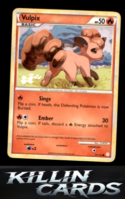 Vulpix 87/123 Common HeartGold SoulSilver Pokemon Card MP - Image 1