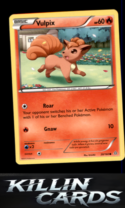 Vulpix 20/160 Pokemon Common XY - Primal Clash Card LP - Image 1