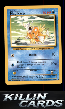 Magikarp 035/102 Pokemon Uncommon Base Set Card LP - Image 1