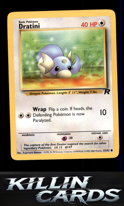 Dratini 53/82 Pokemon Common Team Rocket Card LP - Image 1