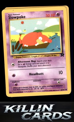 Slowpoke 67/82 Pokemon Common Team Rocket Card LP - Image 1
