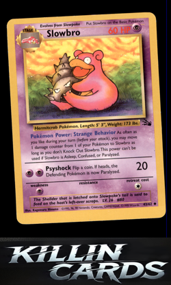 Slowbro 43/62 Pokemon Uncommon Fossil Card LP - Image 1