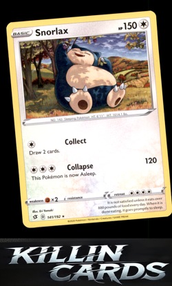 Snorlax 141/192 Pokemon Rare SWSH02: Rebel Clash Card NM - Image 1