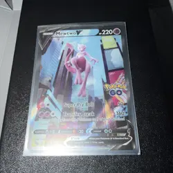Pokemon Go Mewtwo v Full Art Holo Ultra Rare Card 072/078 Pokemon TCG - Image 1